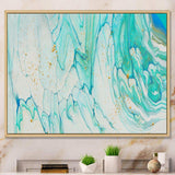 Blue Pastel White and Gold Marble