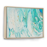 Blue Pastel White and Gold Marble