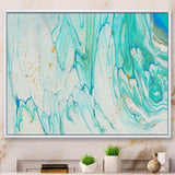 Blue Pastel White and Gold Marble