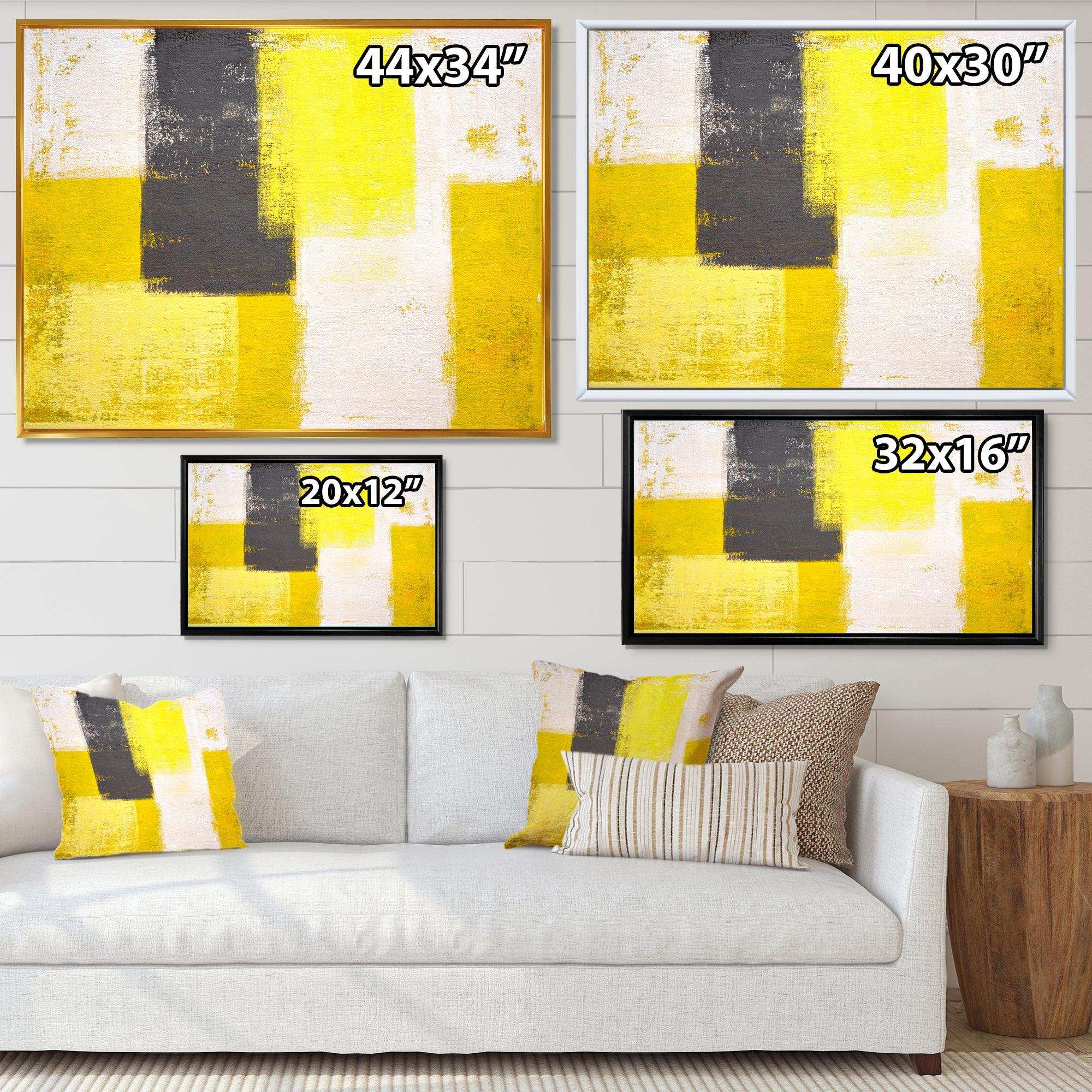 Grey and Yellow Blue Abstract I