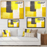 Grey and Yellow Blue Abstract I