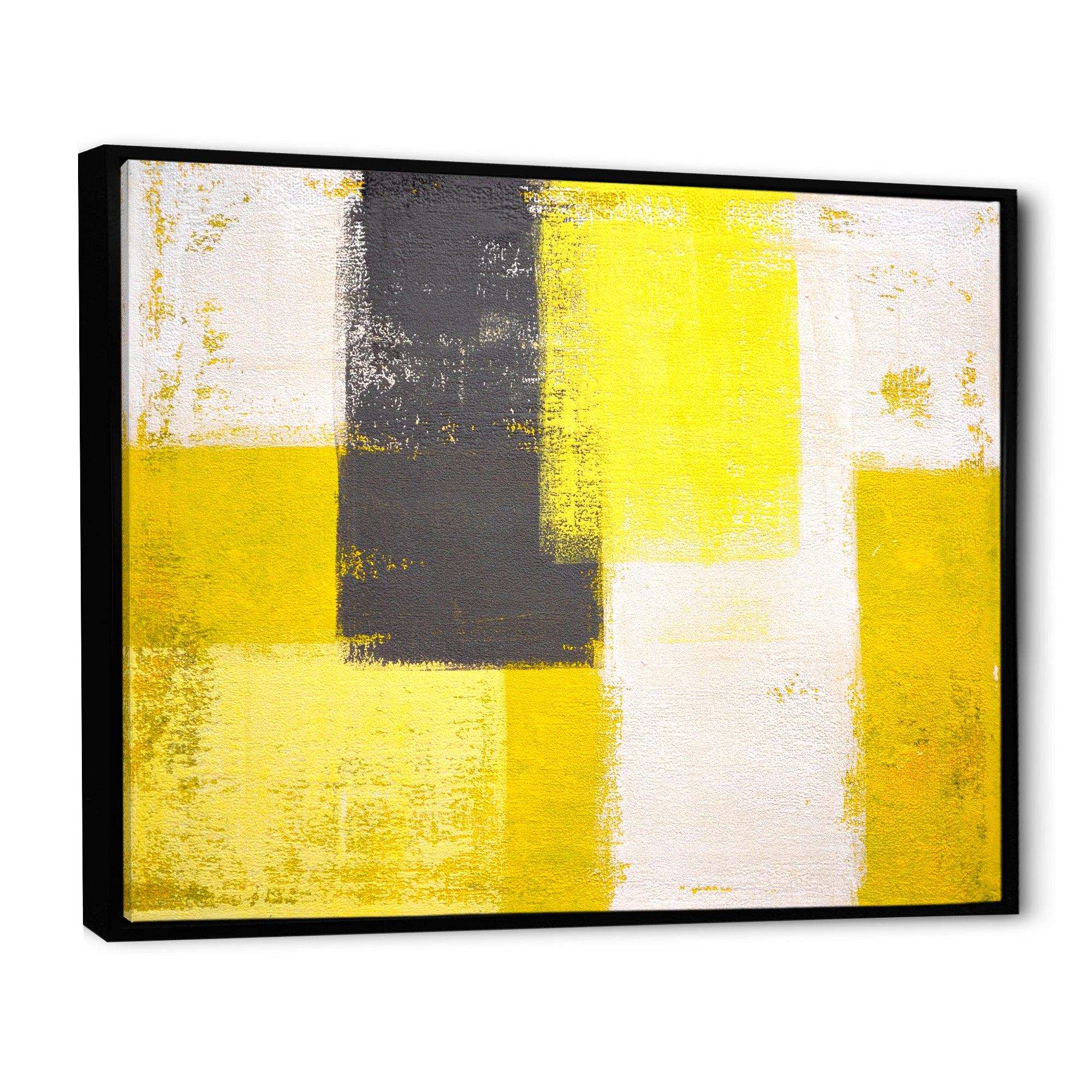 Grey and Yellow Blue Abstract I