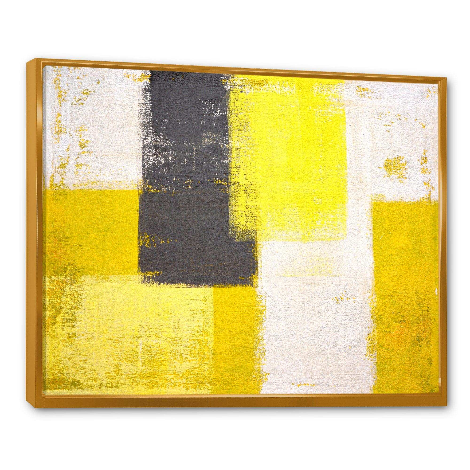 Grey and Yellow Blue Abstract I