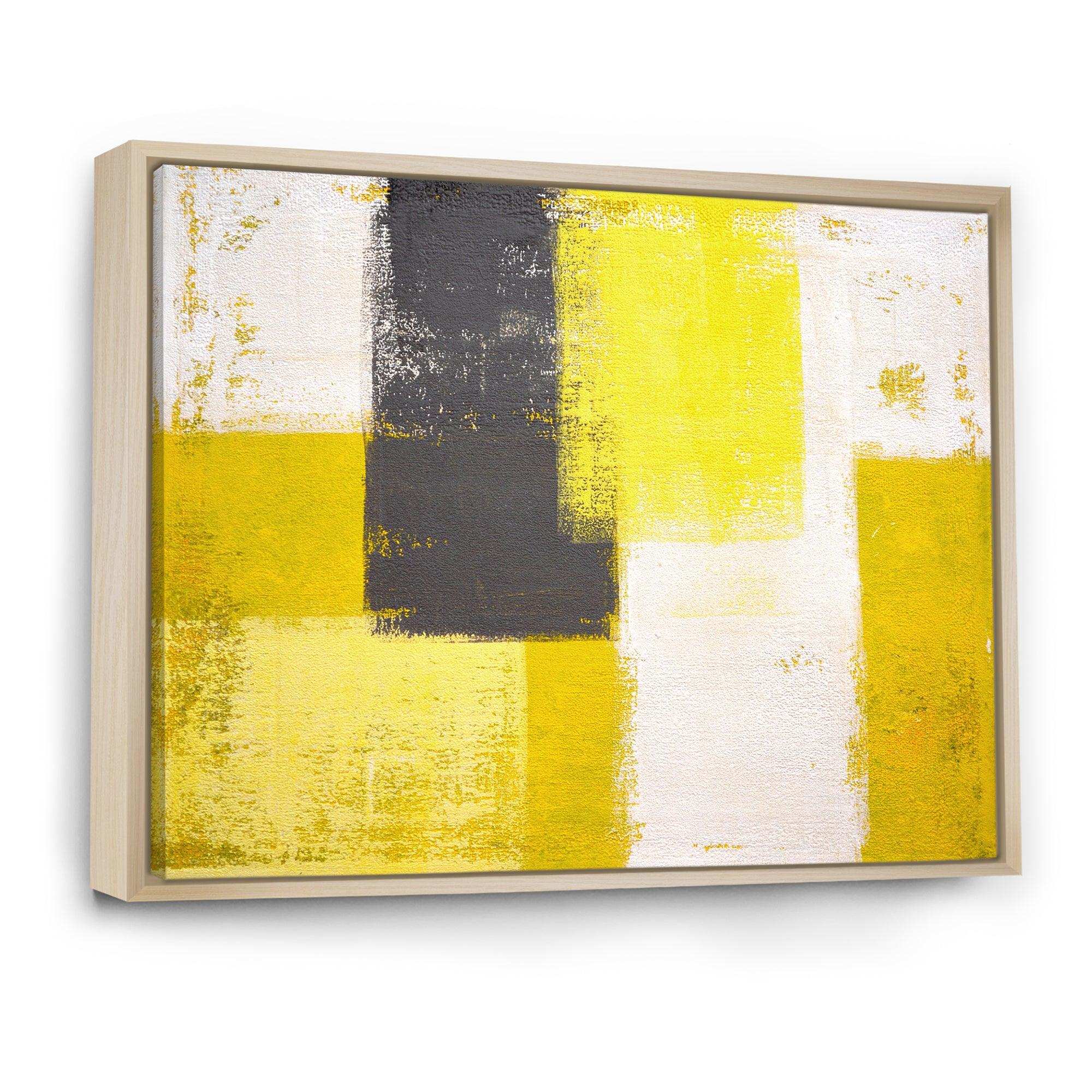 Grey and Yellow Blue Abstract I