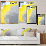 Grey and Yellow Blue Abstract IV