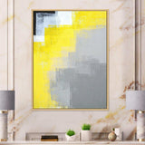 Grey and Yellow Blue Abstract IV