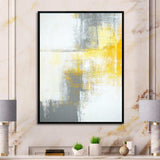 Grey and Yellow Blue Abstract XI