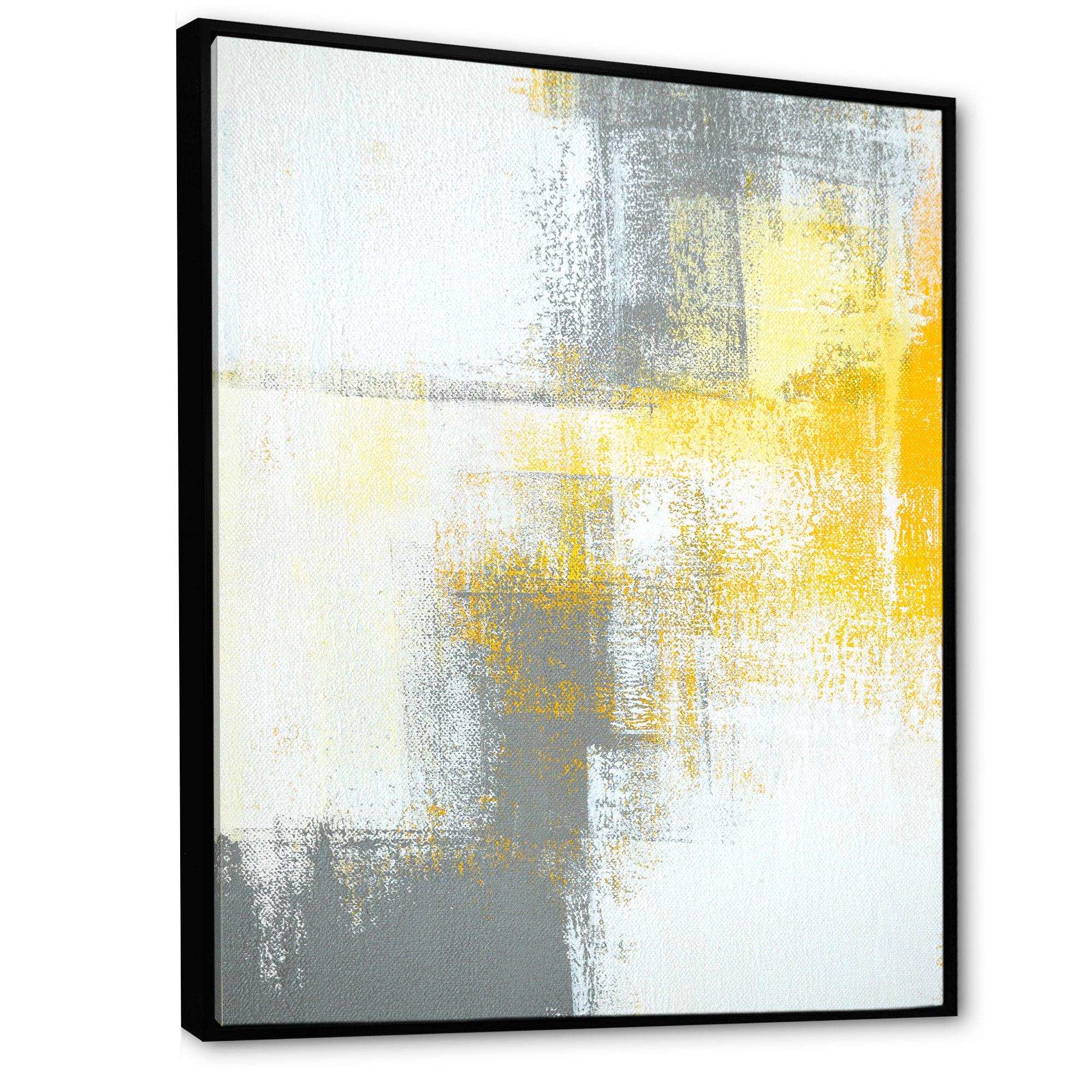 Grey and Yellow Blue Abstract XI