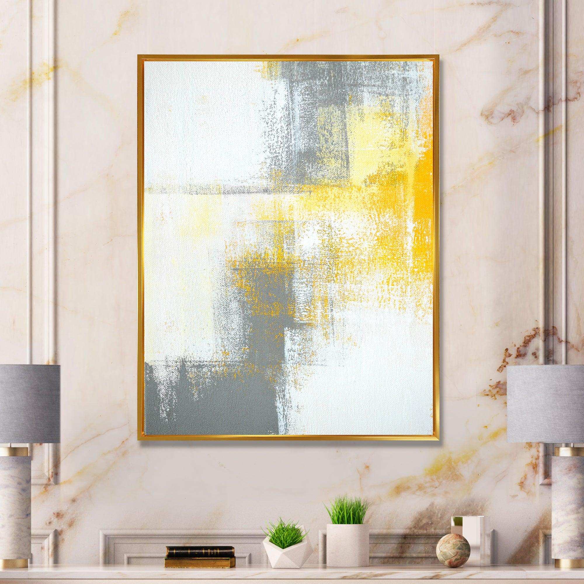 Grey and Yellow Blue Abstract XI