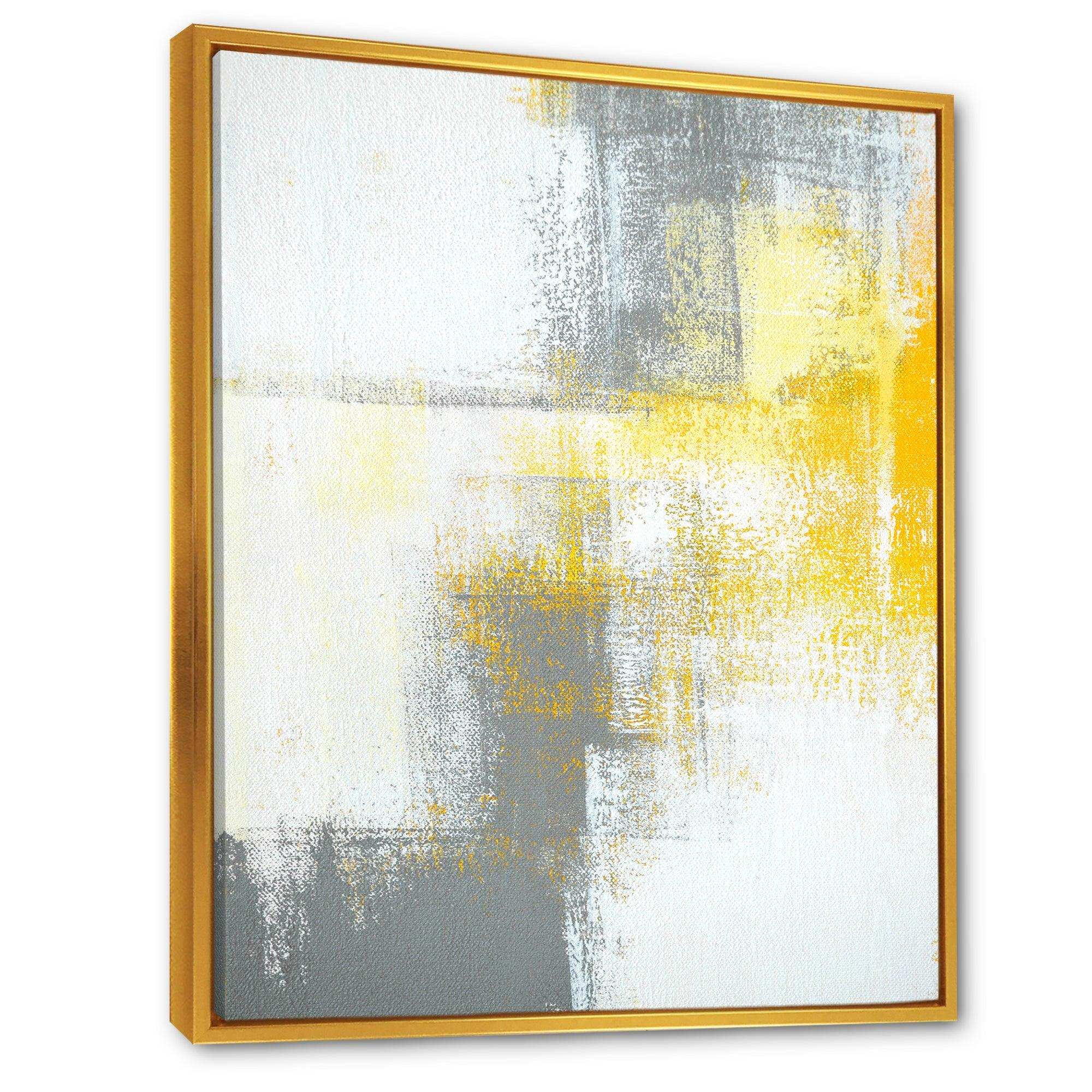 Grey and Yellow Blue Abstract XI