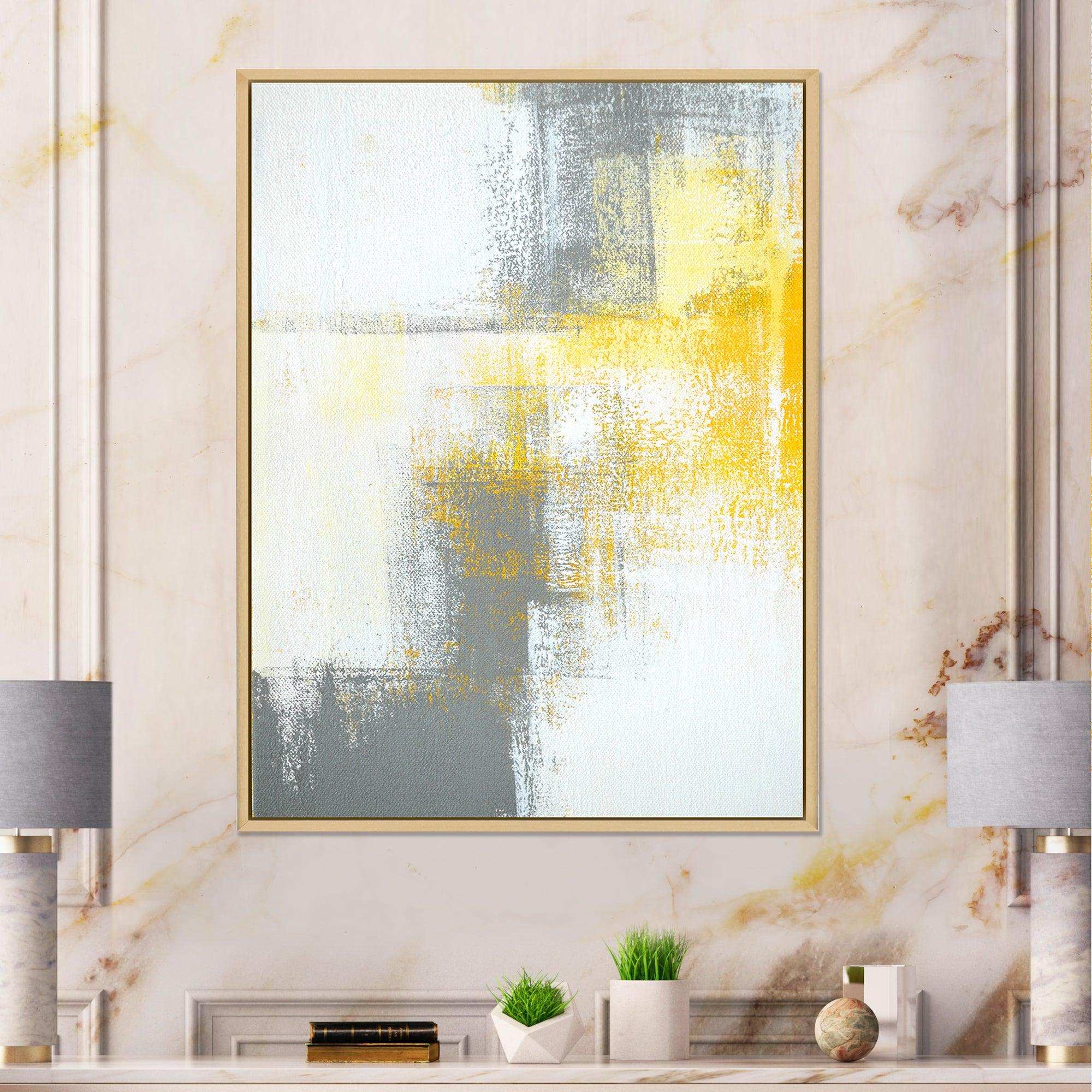 Grey and Yellow Blue Abstract XI