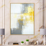 Grey and Yellow Blue Abstract XI