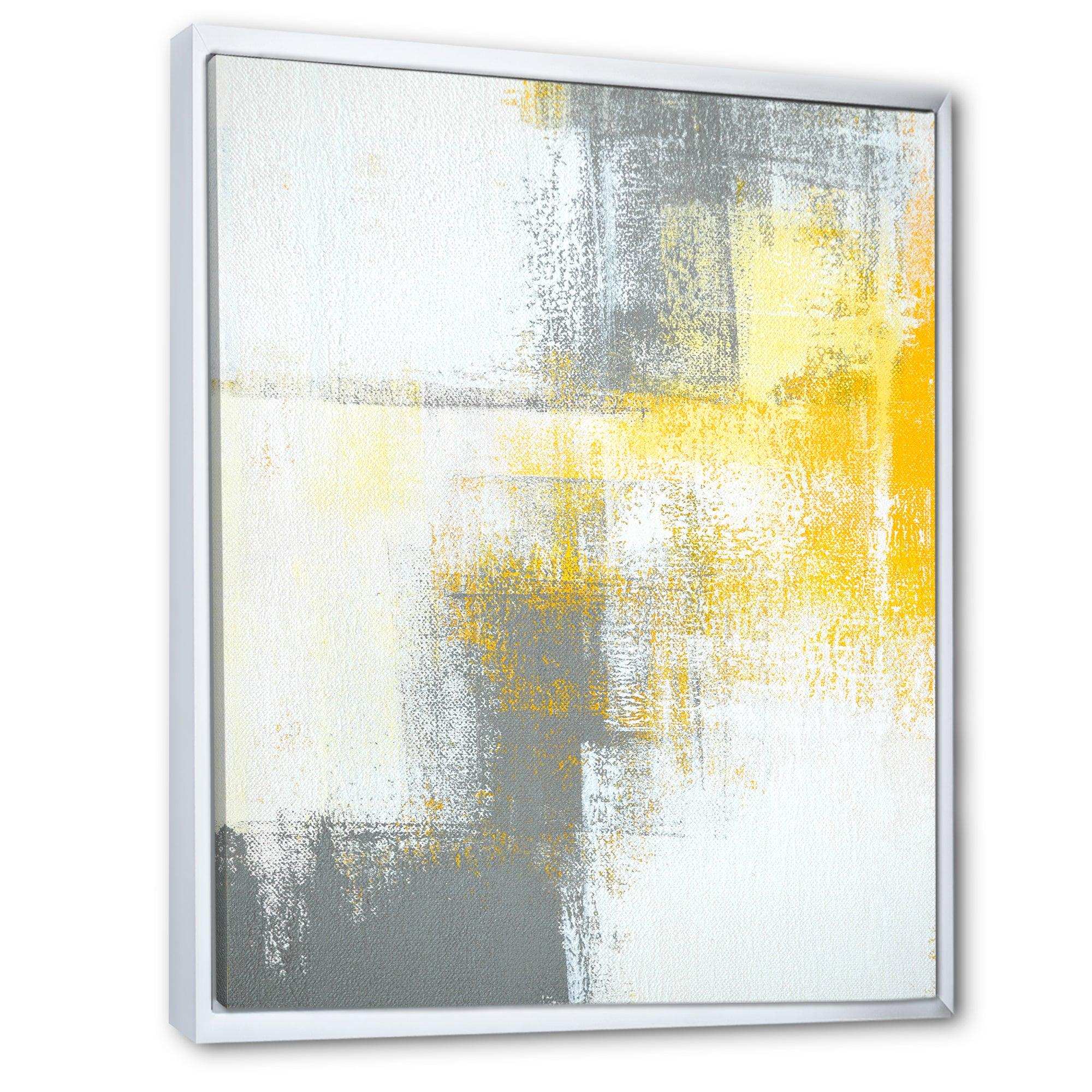 Grey and Yellow Blue Abstract XI