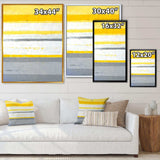 Grey and Yellow Blue Abstract XIII