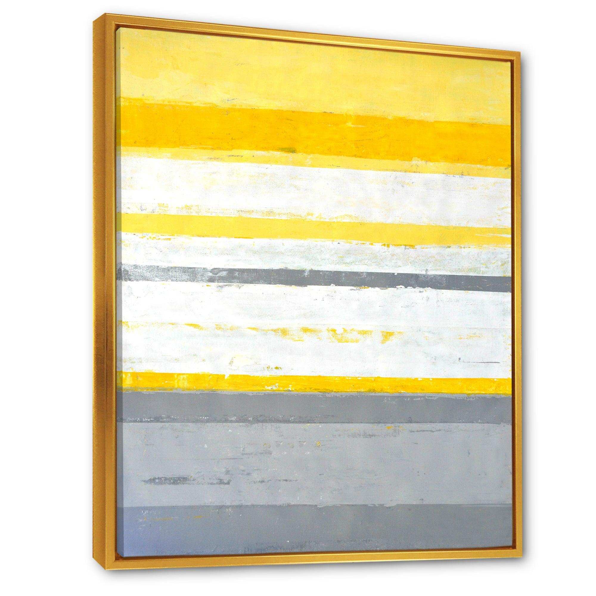 Grey and Yellow Blue Abstract XIII