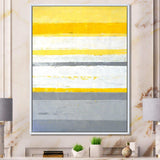 Grey and Yellow Blue Abstract XIII