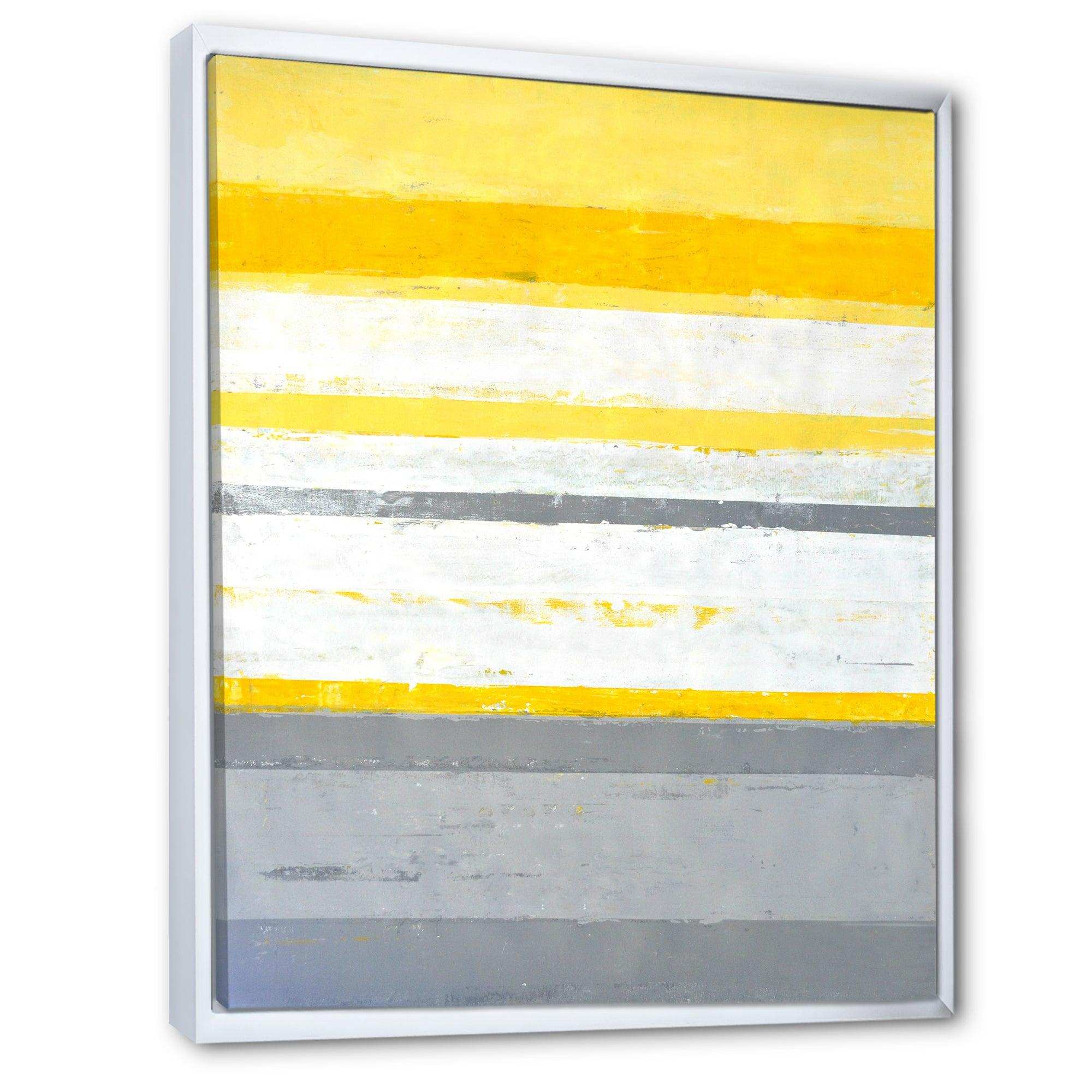 Grey and Yellow Blue Abstract XIII