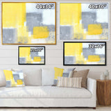 Grey and Yellow Blue Abstract XXI