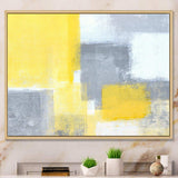 Grey and Yellow Blue Abstract XXI