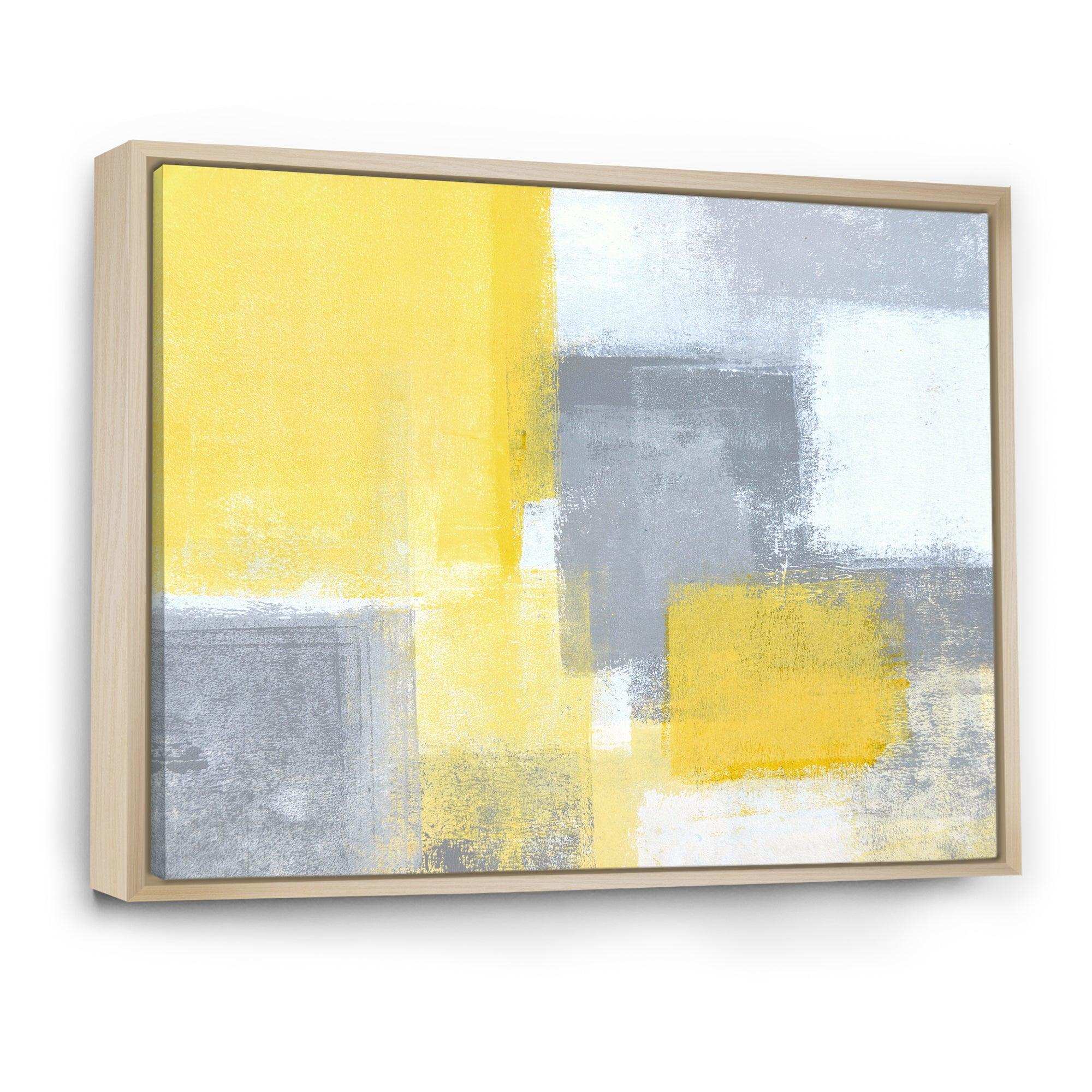 Grey and Yellow Blue Abstract XXI