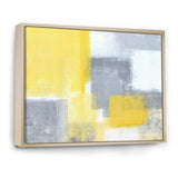 Grey and Yellow Blue Abstract XXI