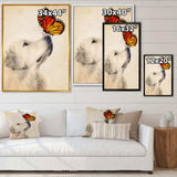 Golden Retriever Dog with Butterfly I