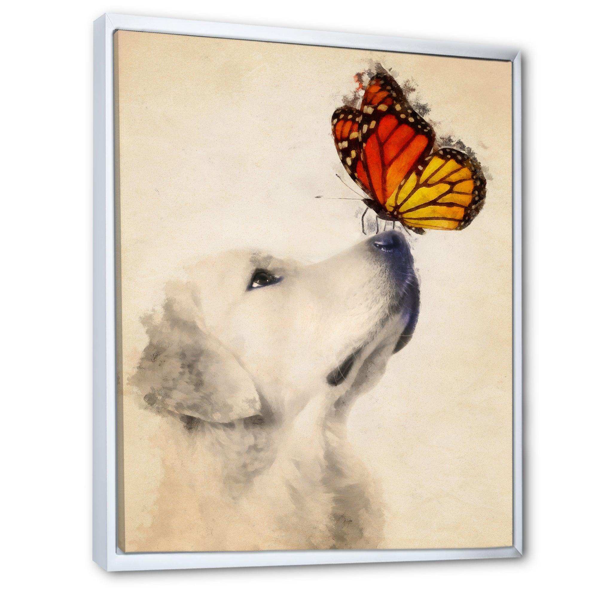 Golden Retriever Dog with Butterfly I
