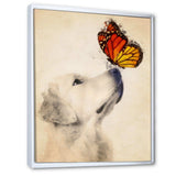Golden Retriever Dog with Butterfly I