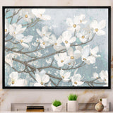 Blue on Grey Blossoms