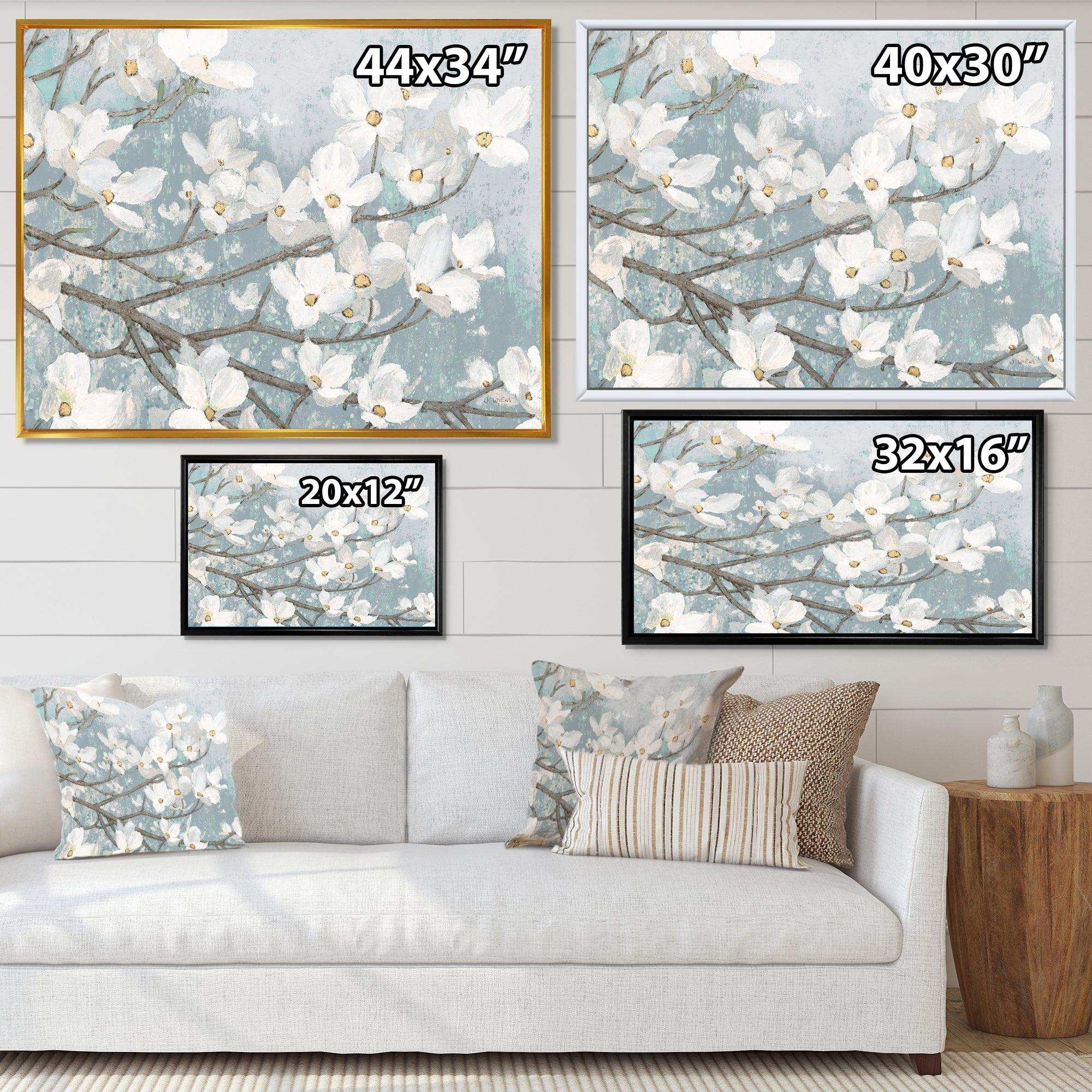 Blue on Grey Blossoms