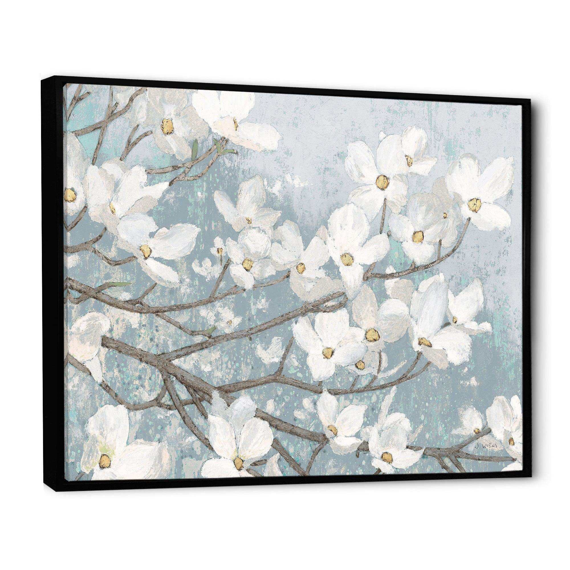 Blue on Grey Blossoms