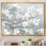 Blue on Grey Blossoms