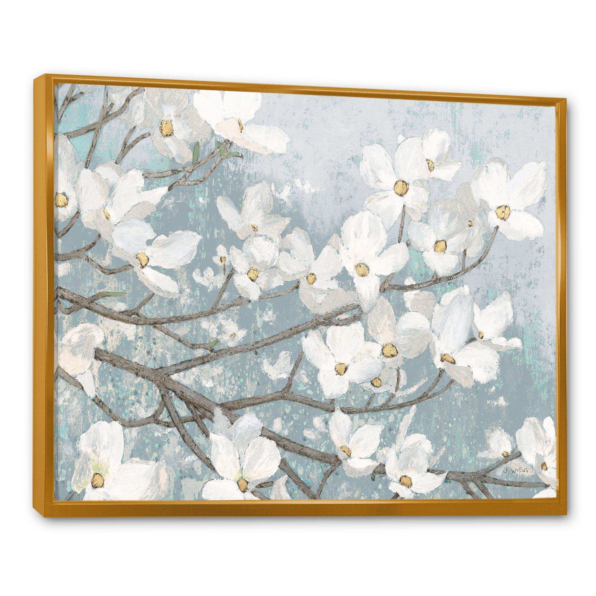 Blue on Grey Blossoms