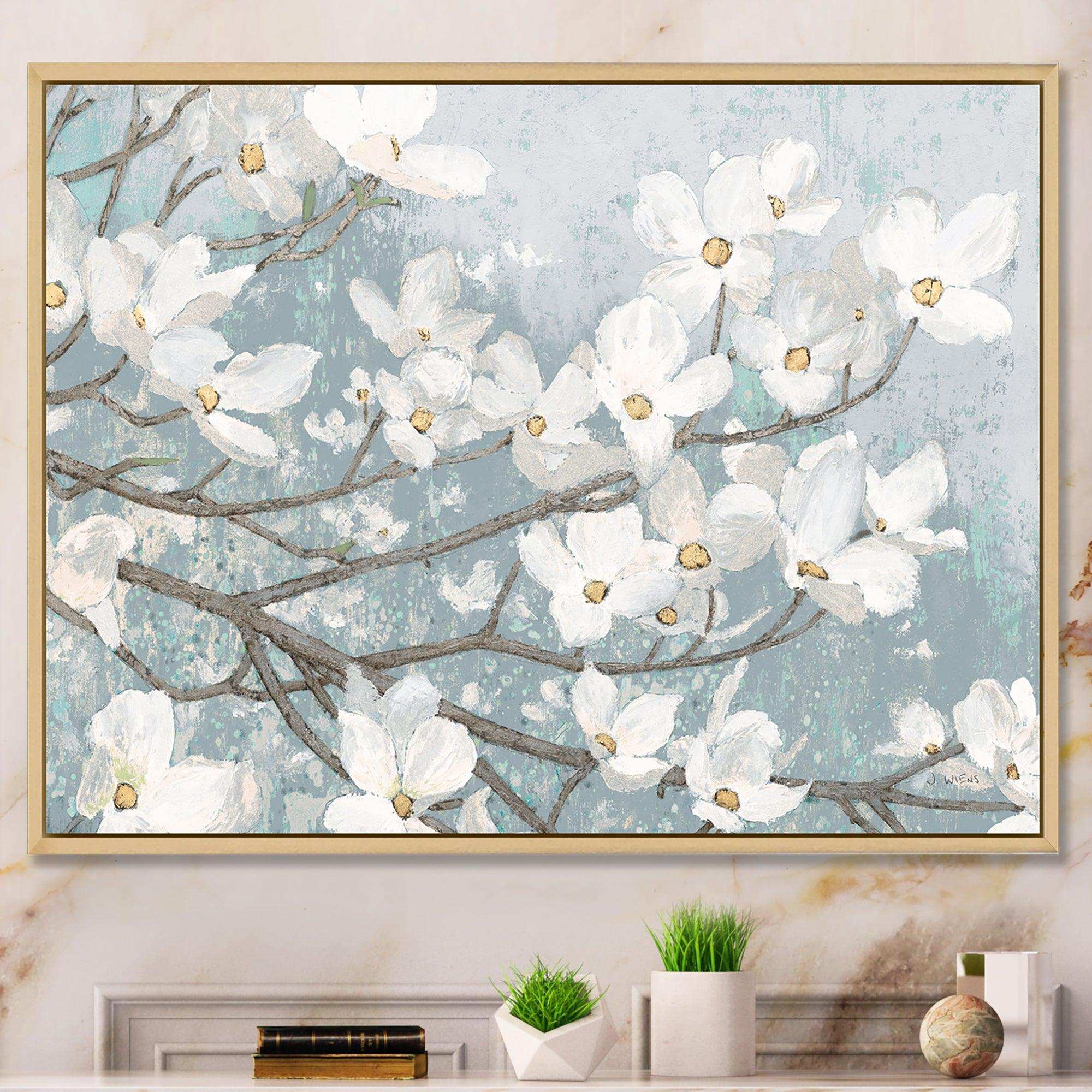 Blue on Grey Blossoms