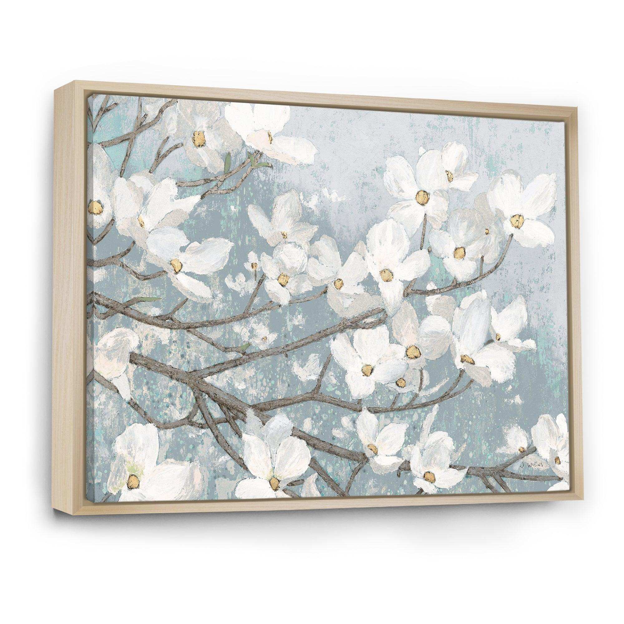 Blue on Grey Blossoms