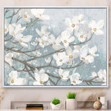 Blue on Grey Blossoms