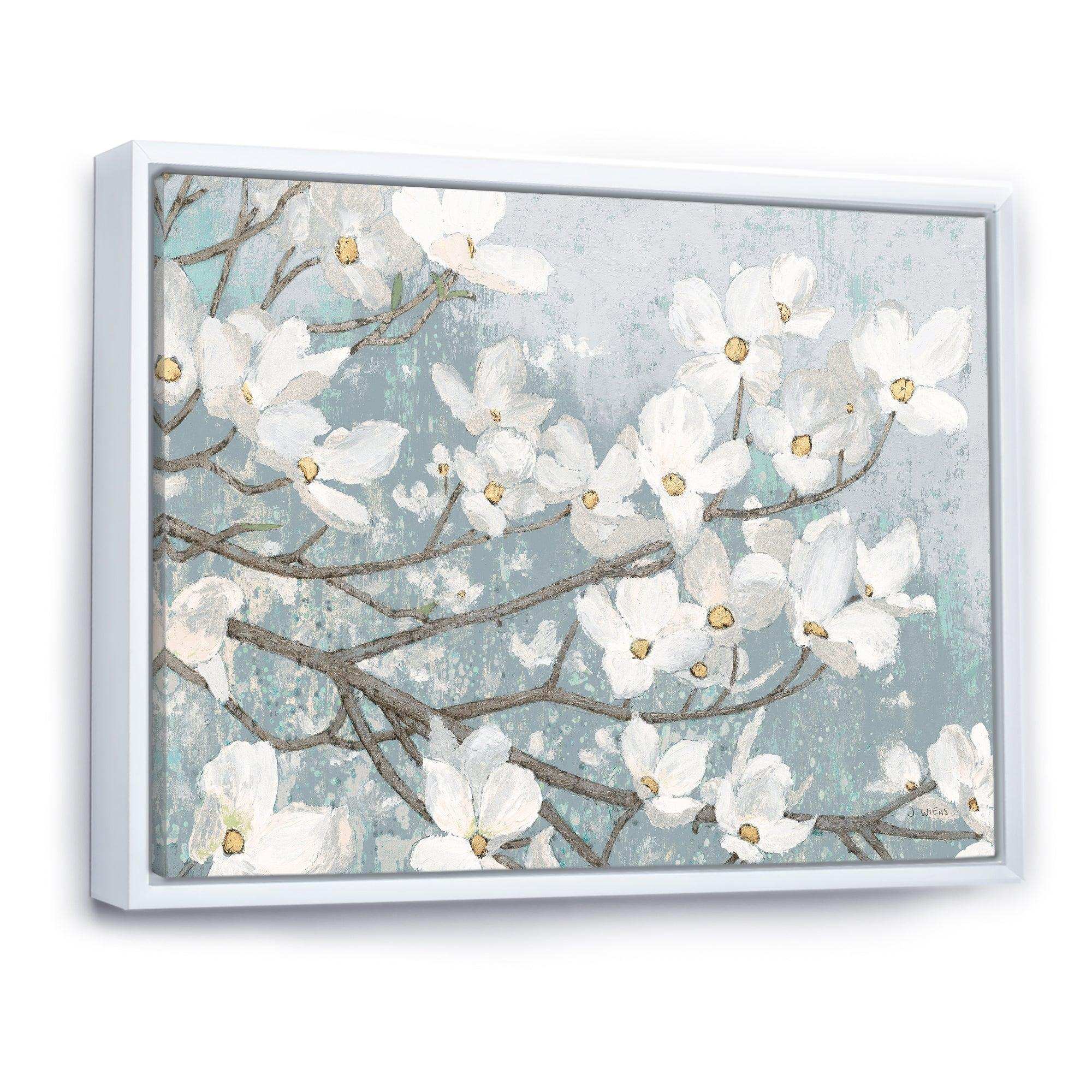 Blue on Grey Blossoms