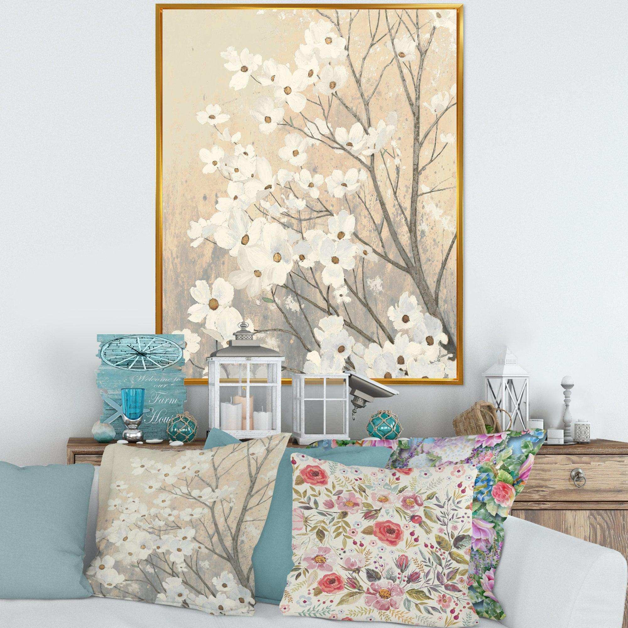 Brown onn Grey Blossoms