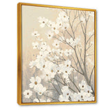 Brown onn Grey Blossoms