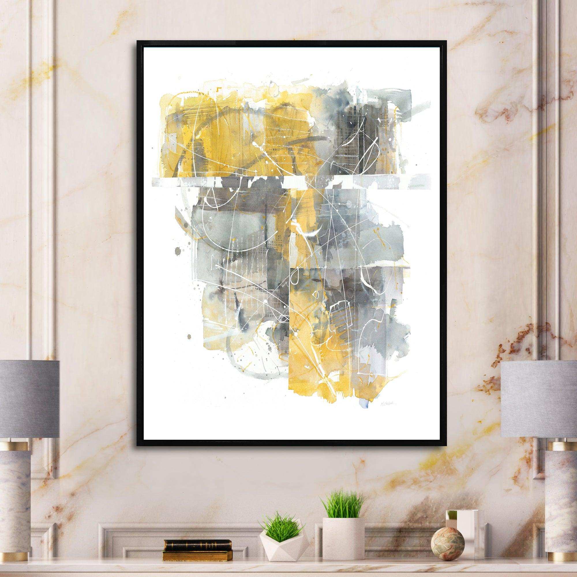 Moving In and Out of Traffic II Yellow Grey