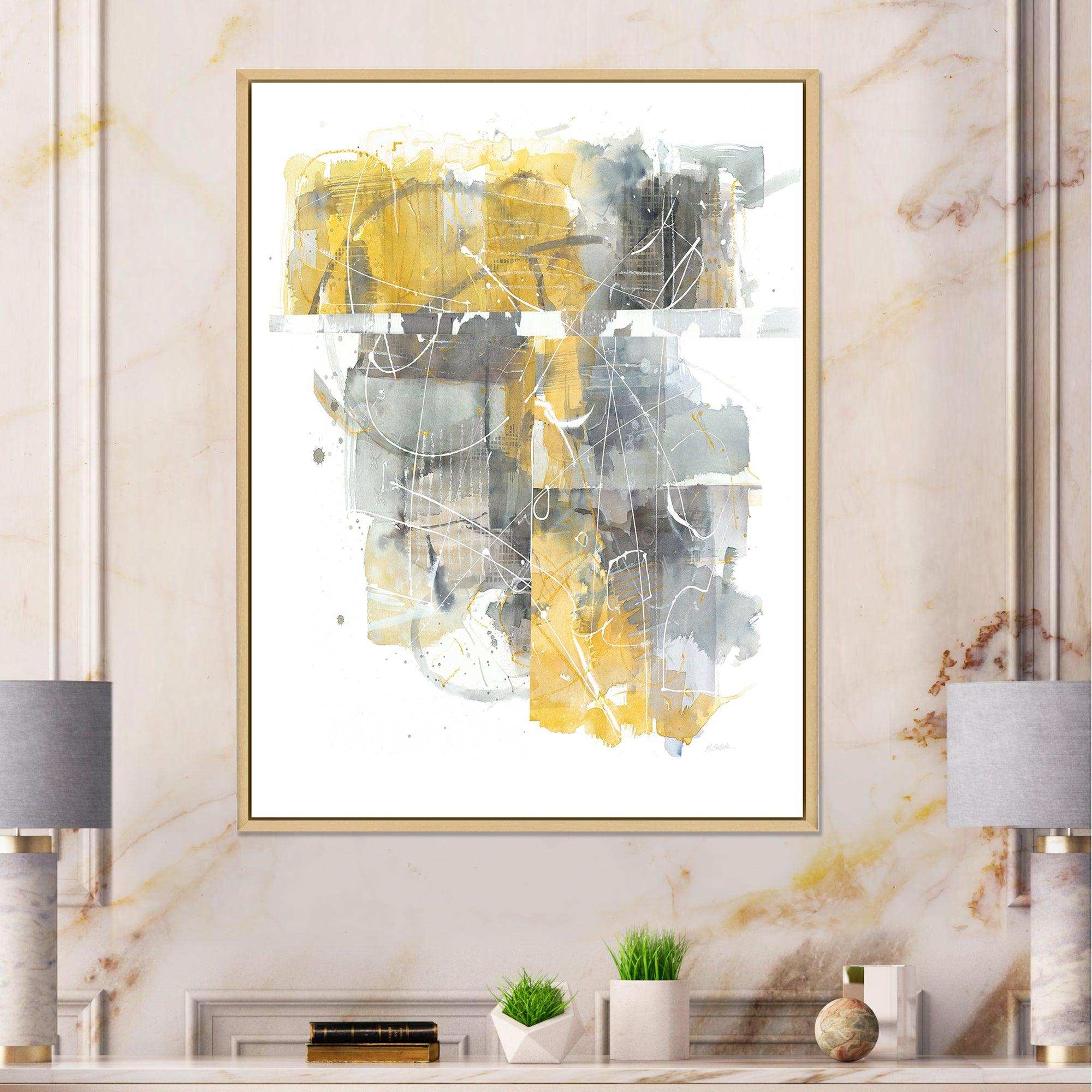 Moving In and Out of Traffic II Yellow Grey