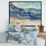 Coast Blue Sea Waves Watercolour