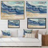 Coast Blue Sea Waves Watercolour