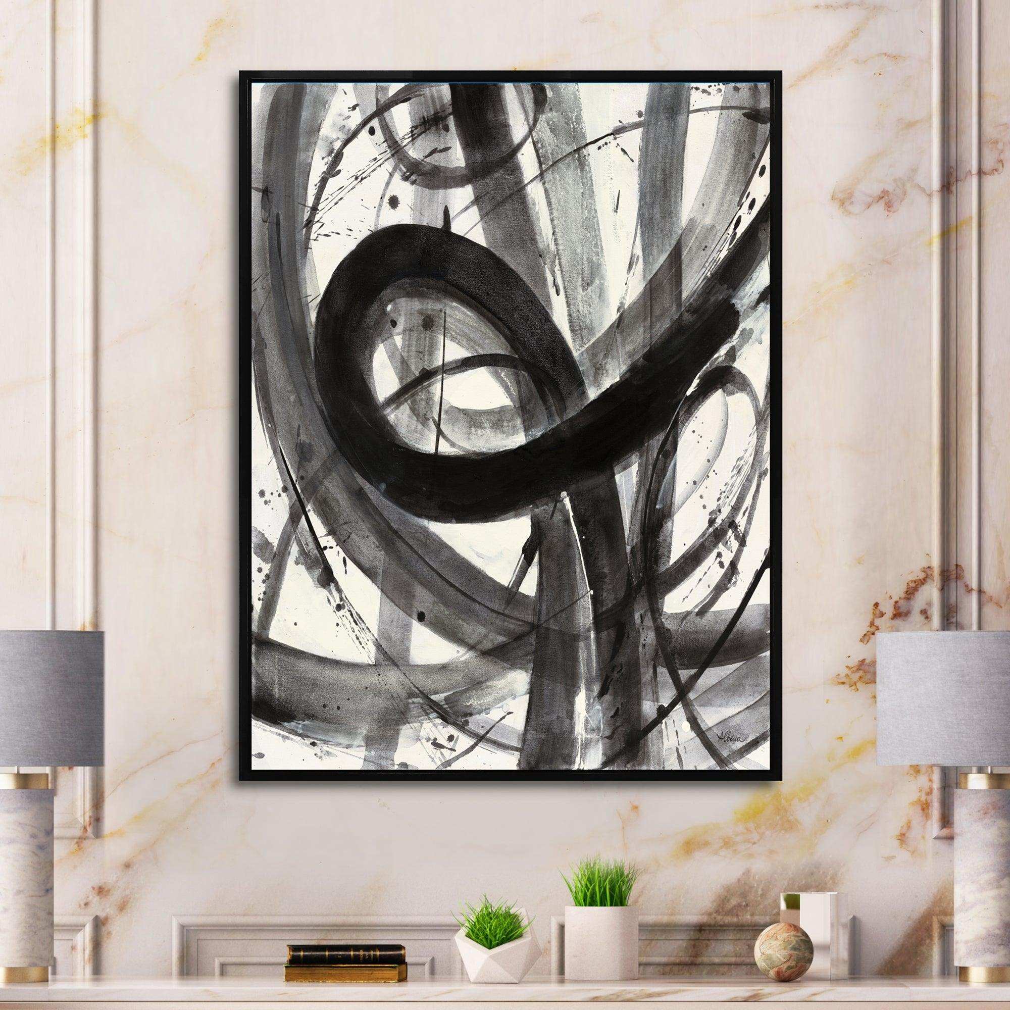 Black and White Minimalistic Painting