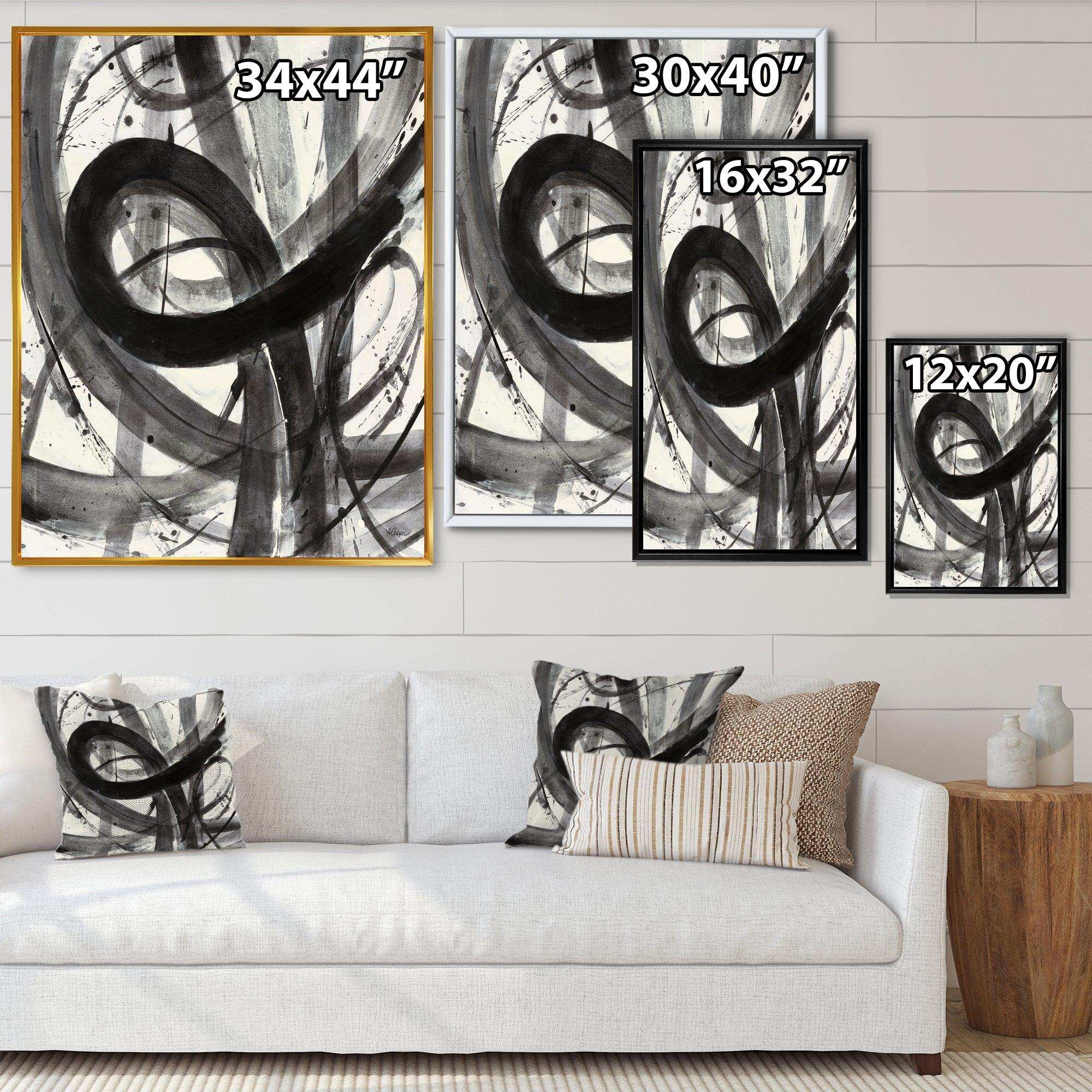 Black and White Minimalistic Painting