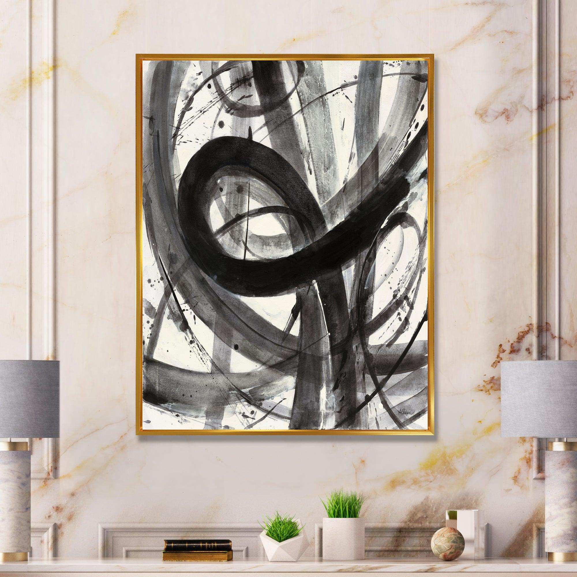 Black and White Minimalistic Painting