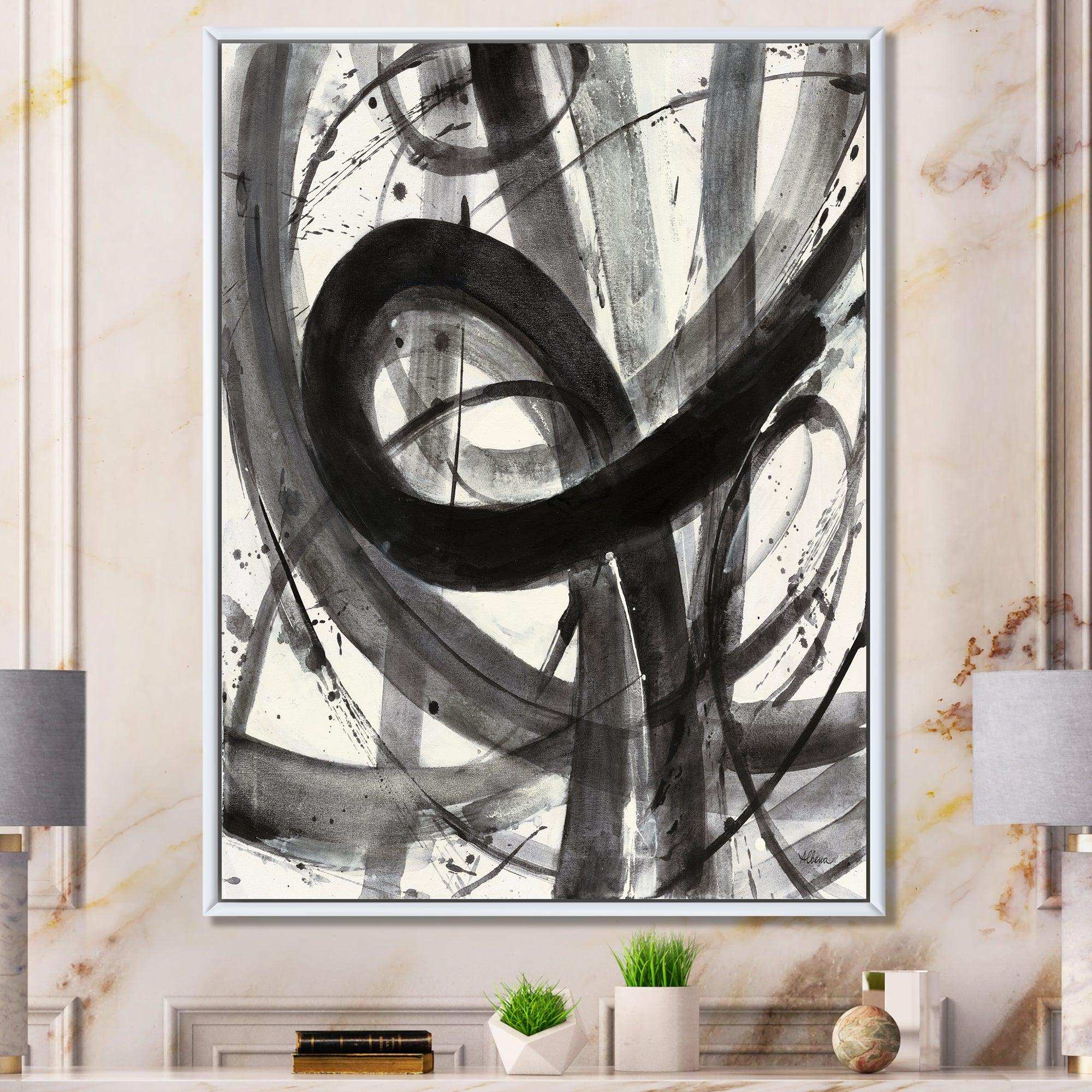 Black and White Minimalistic Painting