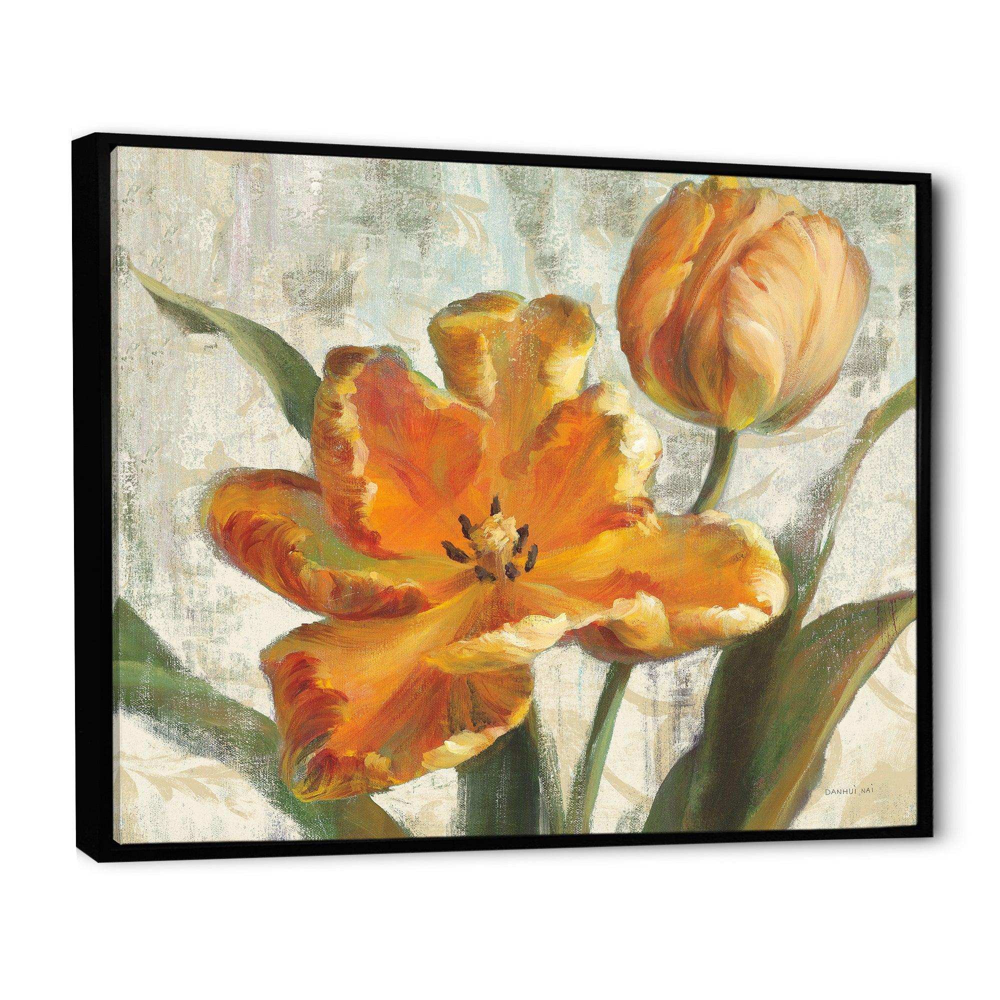 Parrot Tulips I on Ivory