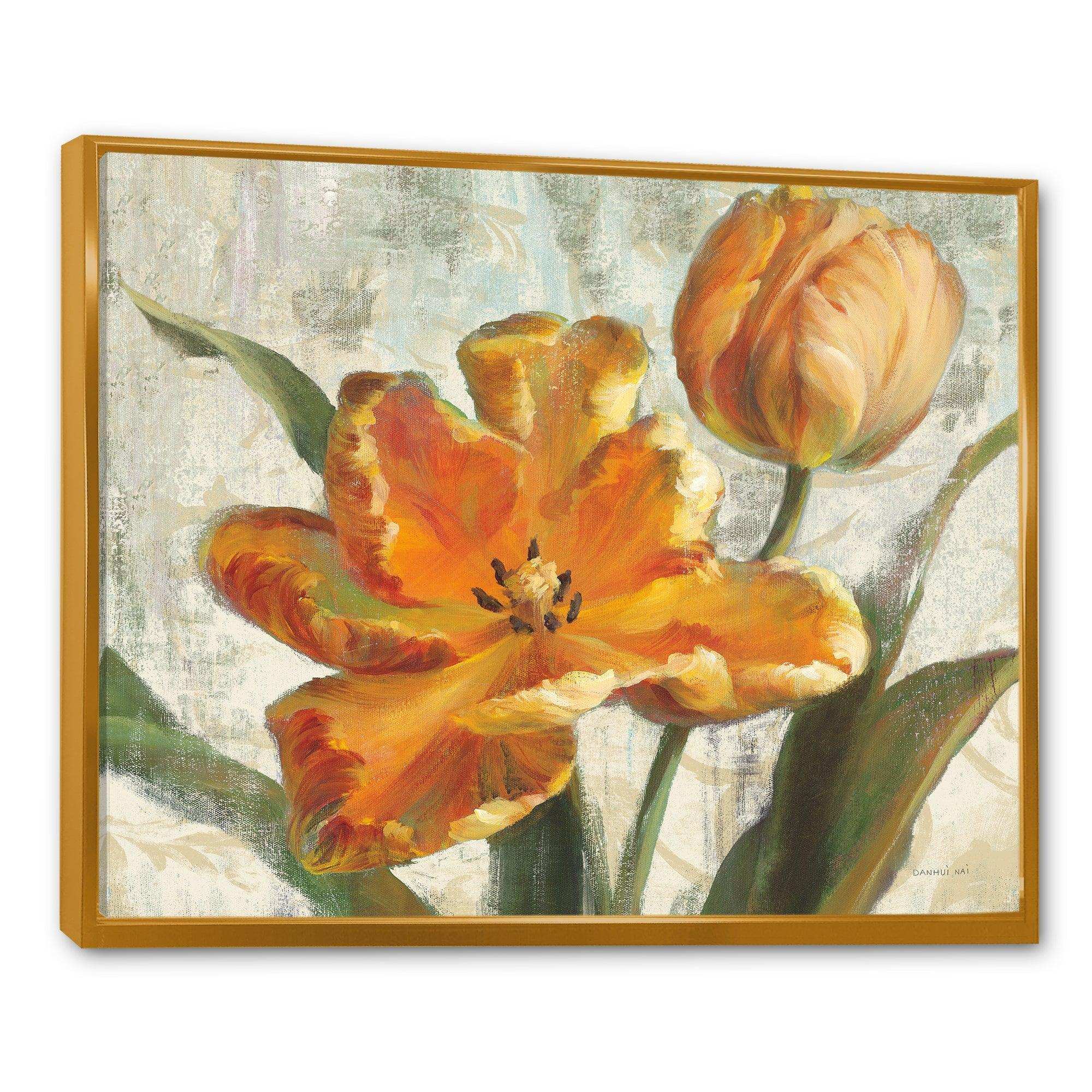 Parrot Tulips I on Ivory