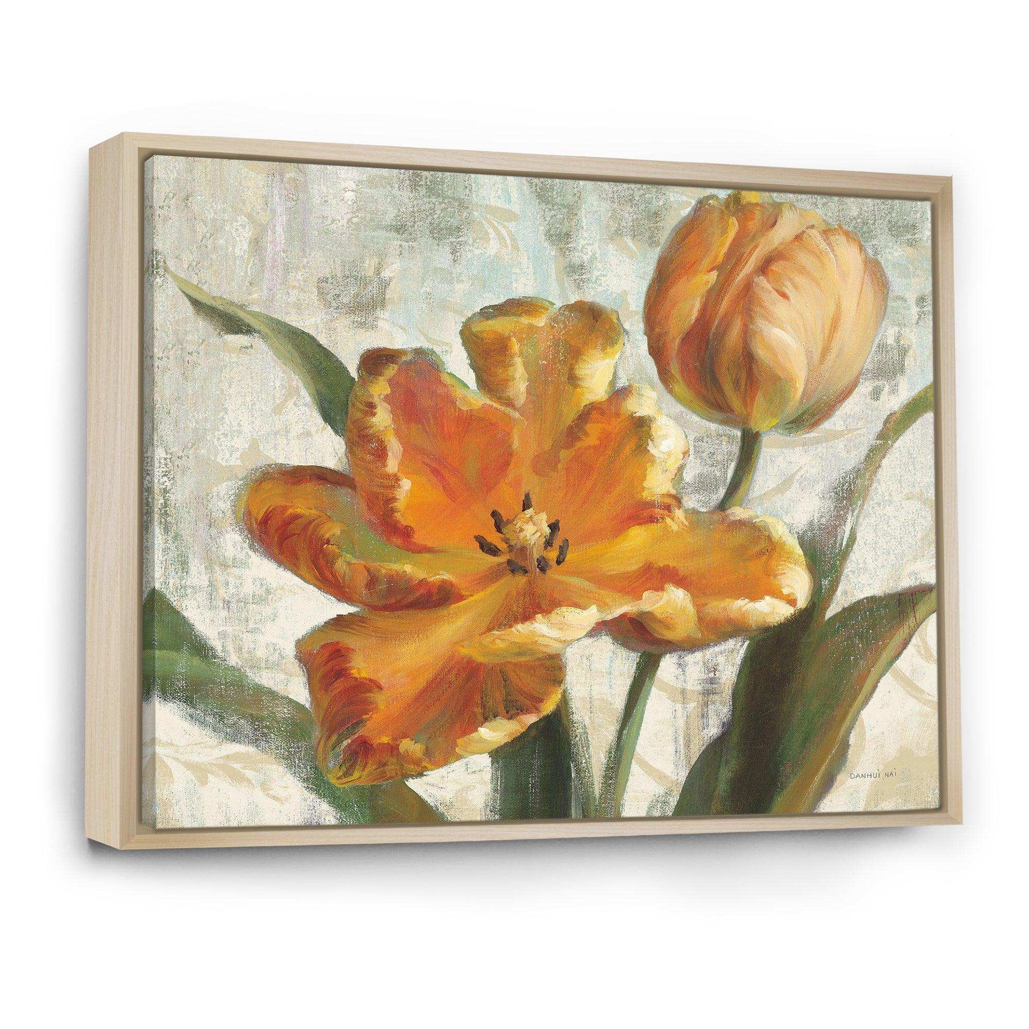Parrot Tulips I on Ivory